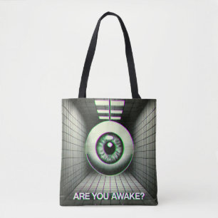 👁️ “Are You Awake?” Weirdcore Tote Bag 👁️