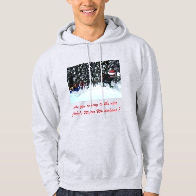 Are you coming to the next John Kapuzen-Sweatshirt Hoodie (Front)