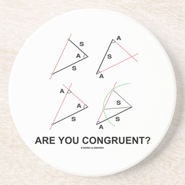 Are You Congruent? (Congruent Angles) Coaster (Front)