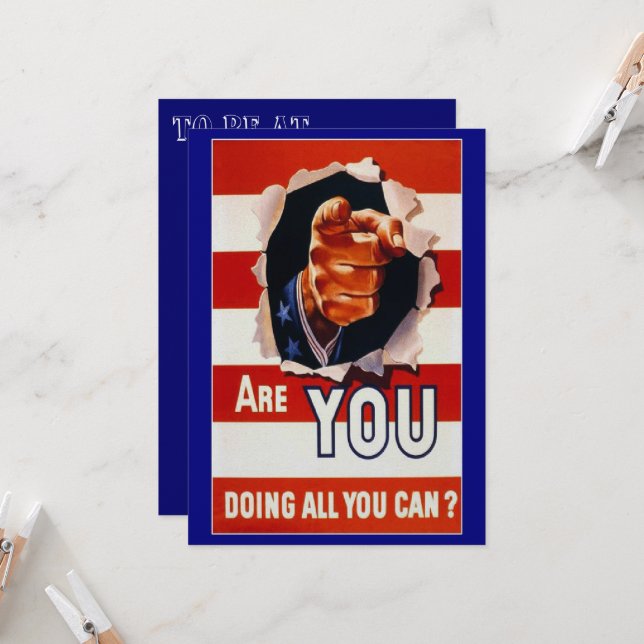 Are You Doing All You Can? Invition (Front/Back In Situ)