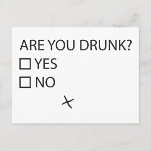 Are You Drunk Test Postcard