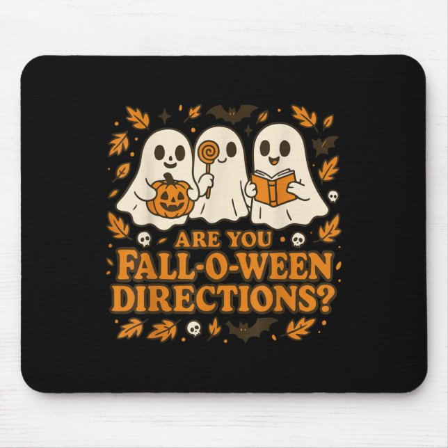 Are You Fall-o-ween Direction Funny Teacher Hallow Mouse Mat (Front)