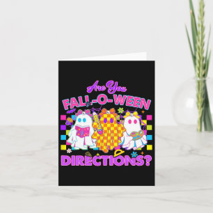 Are You Fall-o-ween Directions Cute Ghost Teacher  Card