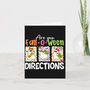 Are You Fall-o-ween Directions Cute Ghost Teacher  Card