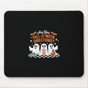 Are You Fall-o-ween Directions - Funny 3 Ghost Hal Mouse Mat