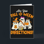 Are You Fall-o-ween Directions Funny Ghost Teacher Card<br><div class="desc">Are You Fall-o-ween Directions Funny Ghost Teacher Halloween</div>