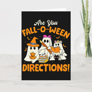 Are You Fall-o-ween Directions Funny Ghost Teacher Card