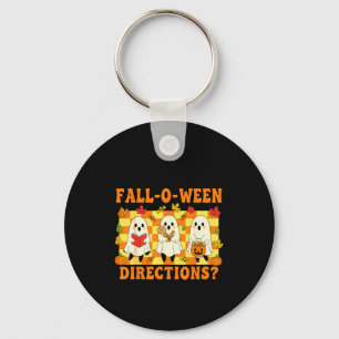 Are You Fall-o-ween Directions Funny Ghost Teacher Key Ring