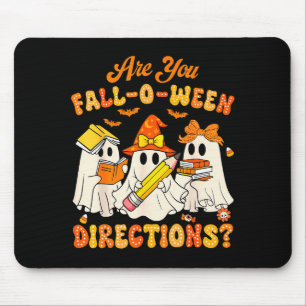 Are You Fall-o-ween Directions Funny Ghost Teacher Mouse Mat