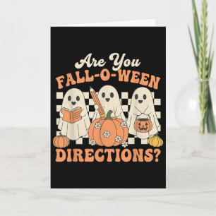 Are You Fall O Ween Directions Funny Halloween Tea Card