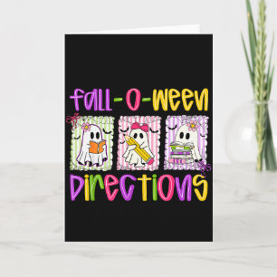 Are You Fall-o-ween Directions Funny Teacher Hallo Card