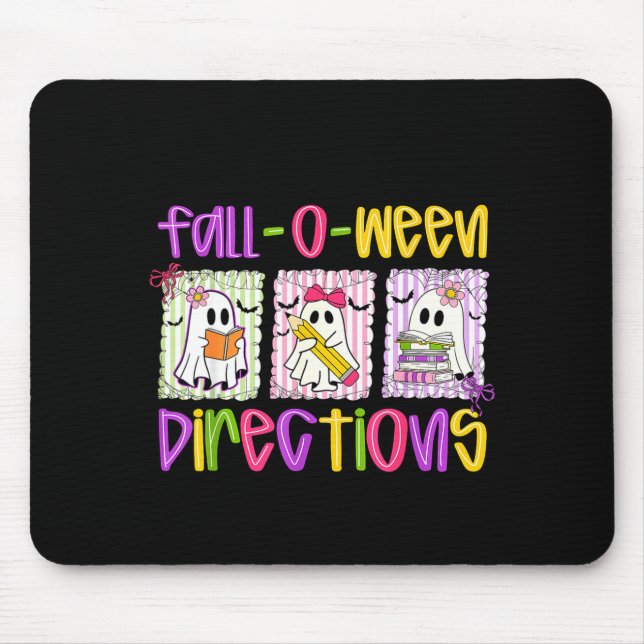 Are You Fall-o-ween Directions Funny Teacher Hallo Mouse Mat (Front)