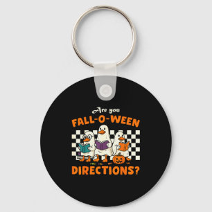 Are You Fall-o-ween Directions Ghost Goose Teacher Key Ring