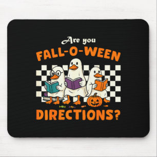 Are You Fall-o-ween Directions Ghost Goose Teacher Mouse Mat