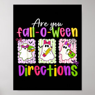 Are You Fall-o-ween Directions Soky Cute Ghost Tea Poster