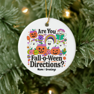 Are You Fall O Ween Directions Teacher Halloween Ceramic Tree Decoration