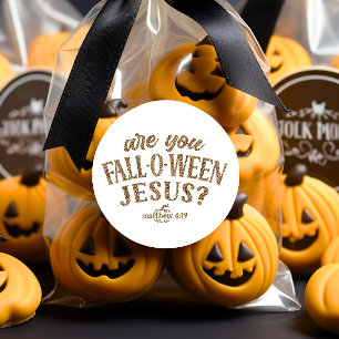 Are you FALL-O-WEEN Jesus? Christian Halloween Classic Round Sticker