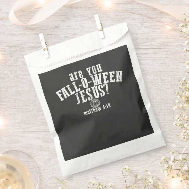Are You Fall-O-Ween Jesus Christian Halloween Favour Bags (Clipped)