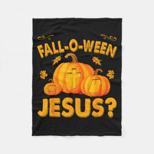 Are You Fall-o-ween Jesus Christian Pumpkin Hallow Fleece Blanket