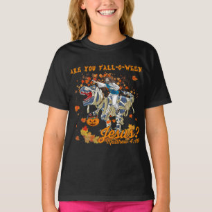 Are You Fall O Ween Jesus Matthew 4 19 Halloween D T-Shirt