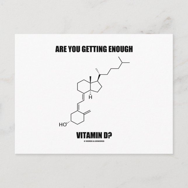 Are You Getting Enough Vitamin D? Cholecalciferol Postcard (Front)