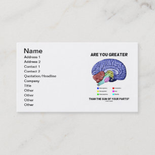 Are You Greater Than The Sum Of Your Parts? Brain Business Card
