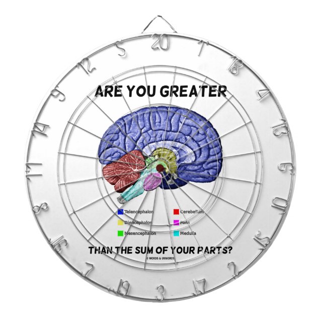 Are You Greater Than The Sum Of Your Parts? Brain Dartboard (Front)