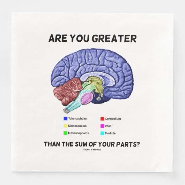 Are You Greater Than The Sum Of Your Parts? Brain Napkin (Front)