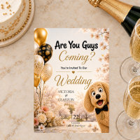 Are You Guys Coming? Funny Dog Spring Wedding