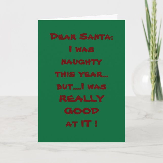 ARE **YOU HAPPY** THAT I AM **NAUGHTY** SWEETHEART HOLIDAY CARD (Front)