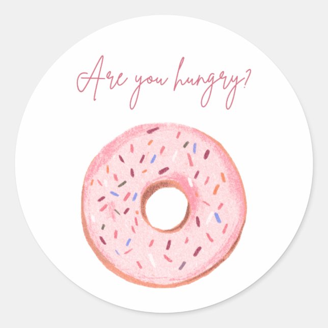“Are You Hungry?” Doughnut Sticker 🍩💞 (Front)