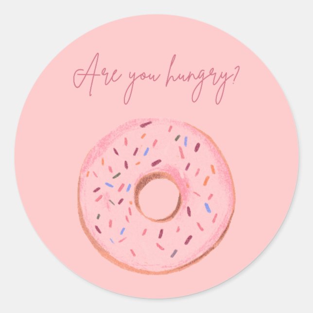 “Are You Hungry?” Doughnut Sticker 🍩💞 (Front)