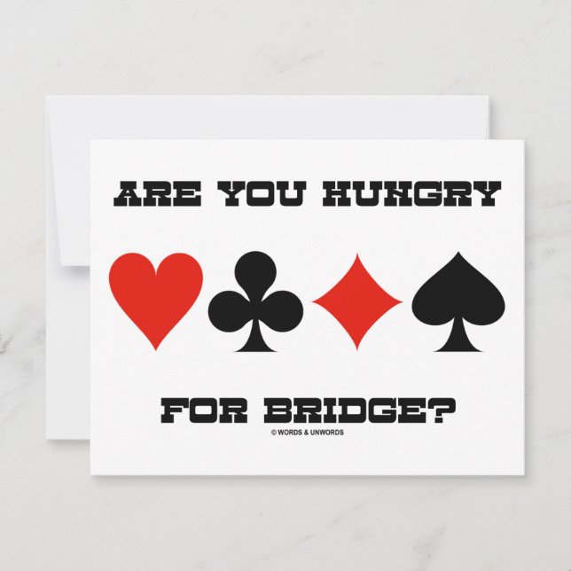 Are You Hungry For Bridge? (Four Card Suits) (Front)