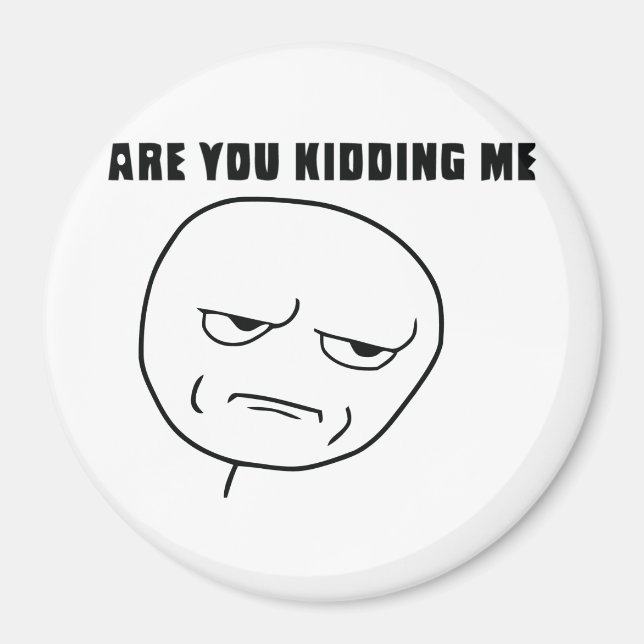 Are You Kidding Me Rage Face Meme Magnet (Front)