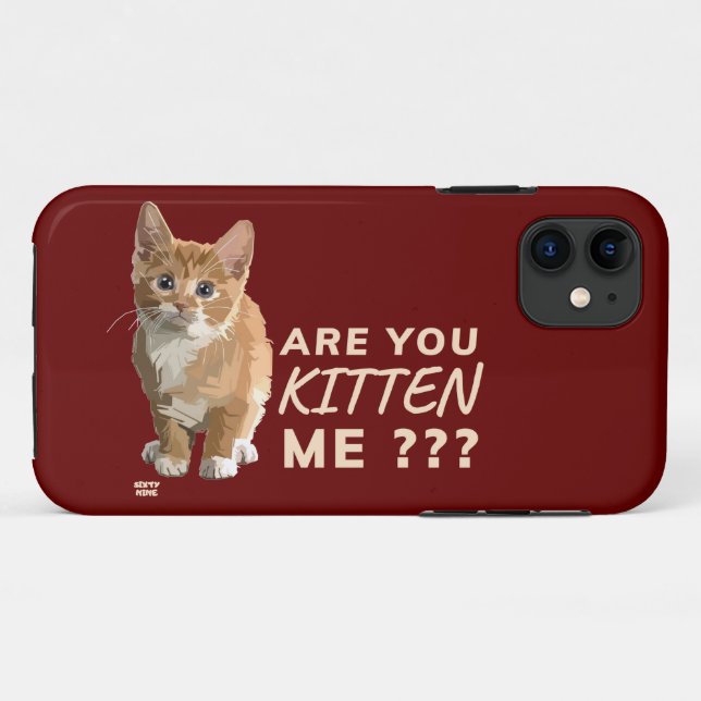 "ARE YOU KITTEN ME" funny cute cat          Case-Mate iPhone Case (Back (Horizontal))