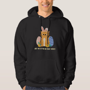 Are You Kitten Me Right Meow  Cat Easter Hoodie