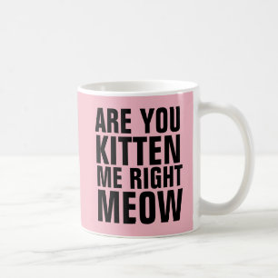 ARE YOU KITTEN ME RIGHT MEOW COFFEE MUGS