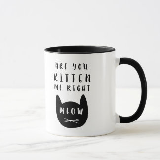 Are you Kitten me right Meow?  Mug
