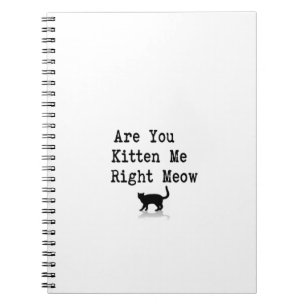 Are You Kitten Me Right Meow Notebook