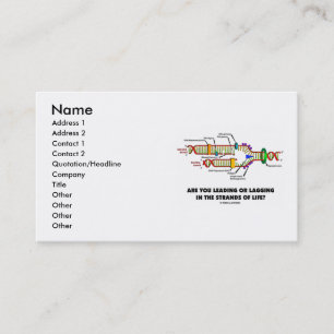 Are You Leading Or Lagging In The Strands Of Life? Business Card