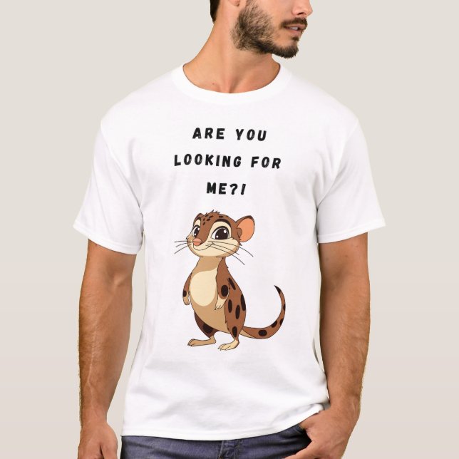 Are You Looking for Me?! Funny Cat T-Shirt (Front)