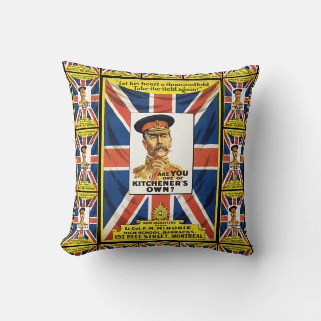 Are You One of Kitchener's Own? Cushion (Front)