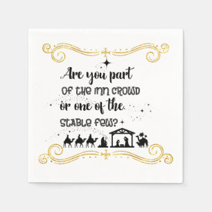 Are You Part Of The Inn Crowd? Christian Christmas Napkin