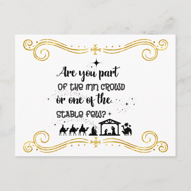 Are You Part Of The Inn Crowd? Christian Christmas Postcard (Front)