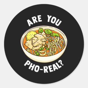 Are You Pho Real Vietnamese Noodle Soup Classic Round Sticker