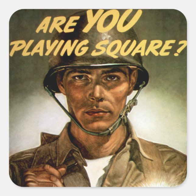 Are You Playing Square? Square Sticker (Front)