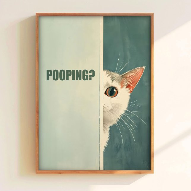 Are You Pooping Poster Printable Cat Bathroom Art  (Creator Uploaded)