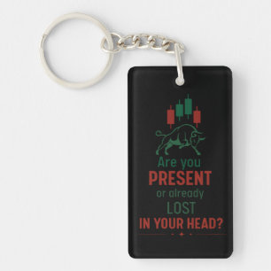 Are You Present? – Trader Mindset   Bull  Key Ring