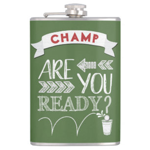 Are You Ready? Beer Pong Football-Styled CHAMP Hip Flask