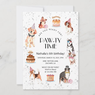 Are You Ready for Dog Pawty Birthday Invitation